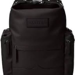 Hunter Original Topclip Backpack - Rubberized Leather in Black